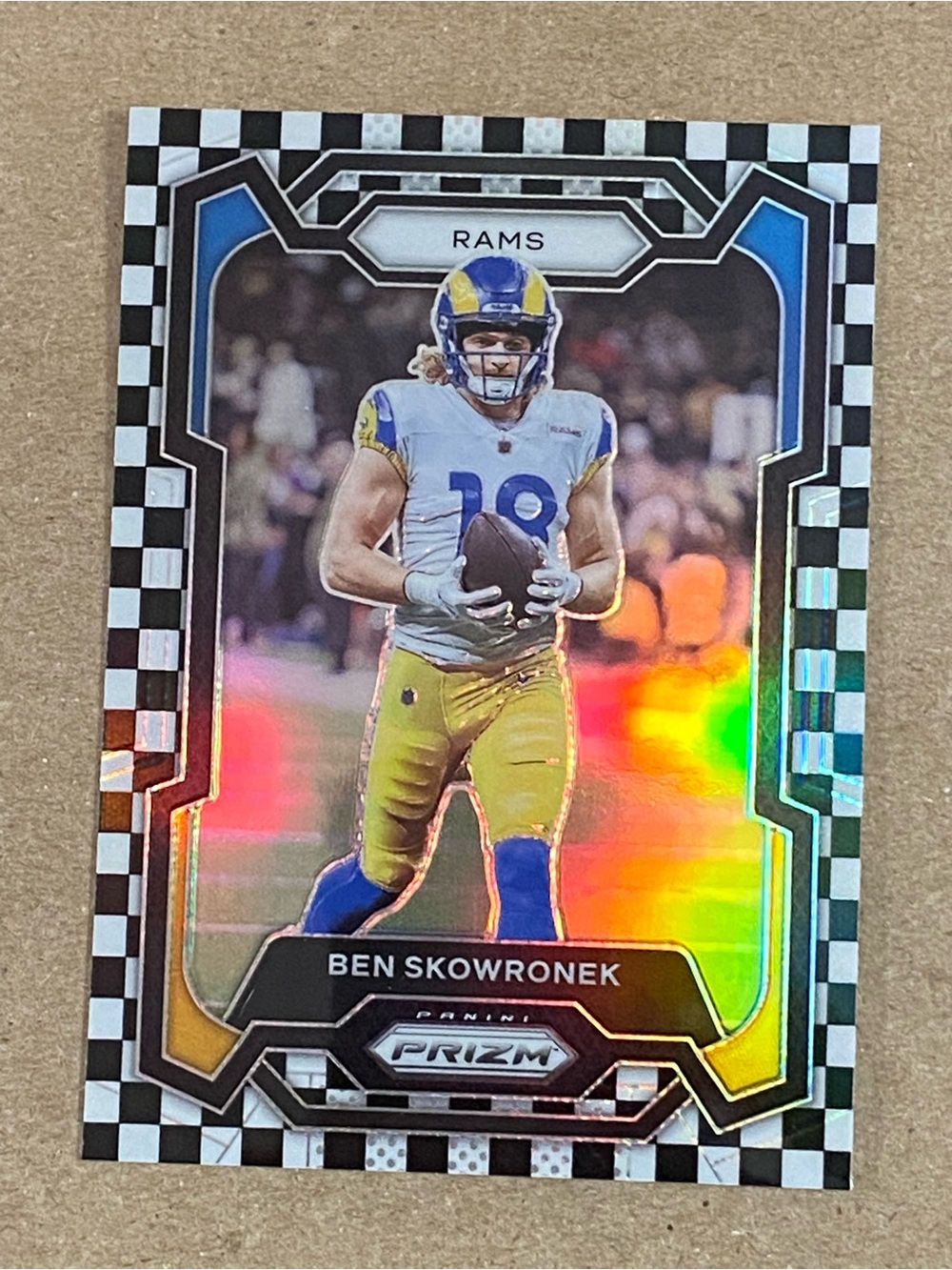 Panini Prizm Ben Skowronek Card - Black and White Checkerboard Prizm